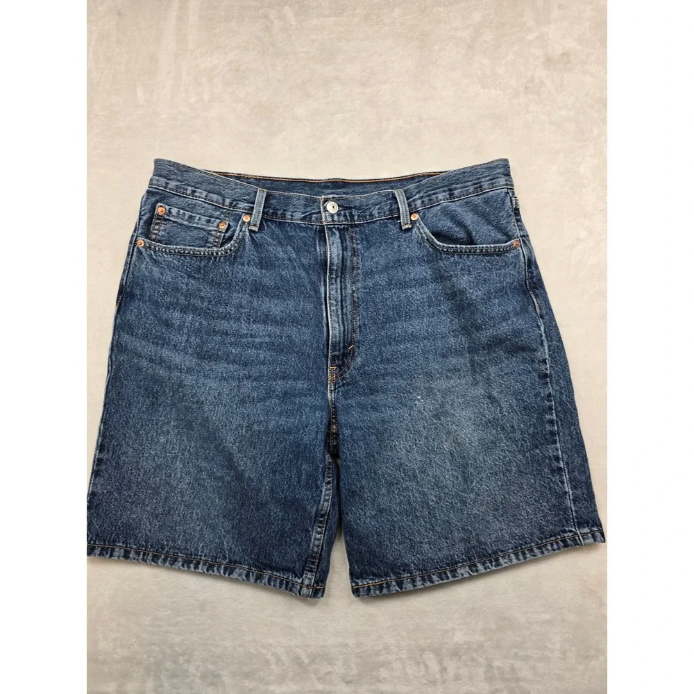 Levi's Denim Shorts Mens 40‎ Blue Jean 100% Cotton Relaxed Fit 454 Jorts